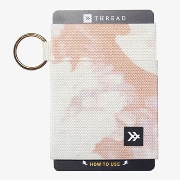 NEW Thread Wallets Jonie Elastic Mystery Card Holder Minimalist Wallet, Key Ring - Picture 1 of 6